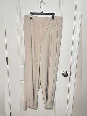 Quince Sz 14 Stretch Crepe Classic Women’s Trouser Dress Pants Sand Tan Career